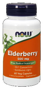 Elderberry Extract (60 Vcaps 500 mg) NOW Foods
